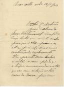 Carta de João Pinto Lopes Ferreira para António José de Almeida.