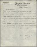 Carta de Miguel Stockler para António José de Almeida.