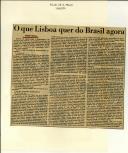 O que Lisboa quer do Brasil agora