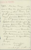 Cópia de carta de António José de Almeida 