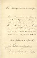 Carta de José Godinho de Mendonça para [António José de Almeida].
