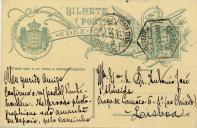 Bilhete-postal de Francisco Artur de Brito para António José de Almeida.