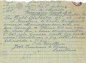 Telegrama de João Francisco de Oliveira para António José de Almeida.
