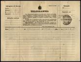 Telegrama de Filomena Junqueiro para António José de Almeida.