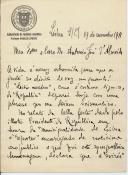 Carta de Charles Lepierre para António José de Almeida.
