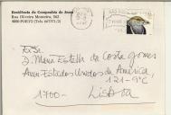 Envelope remetido pela Residência da Companhia de Jesus para Estela Costa Gomes