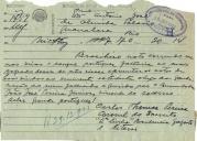 Telegrama de Carlos Tomás Pereira para António José de Almeida.