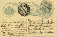 Bilhete-postal de Francisco Artur de Brito para António José de Almeida.