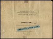 Telegrama do Governador Civil de Vila Real para António José de Almeida.