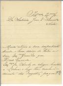 Carta de António Casqueiro Barcia para António José de Almeida