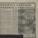 Roménia concede crédito a Portugal