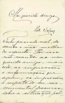 Carta de Francisco Artur de Brito para [António José de Almeida].