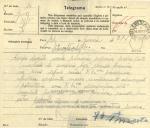 Telegrama de António Saraiva para António José de Almeida.