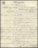 Carta de Francisco A. Carneiro A. Aranha para António José de Almeida.