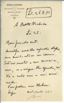 Rascunho de carta de António José de Almeida para Botto Machado