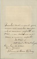 Carta de Felismina Rosa Cardoso [para António José de Almeida].