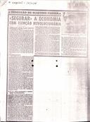 Cópia de recorte de jornal A Capital sobre a demissão de Martins Pereira
