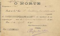 Recibo do jornal "O Norte" para António José de Almeida.