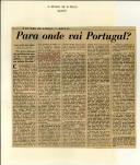 Para onde vai Portugal?