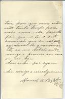 Carta de Manuel de Brito para Matos.