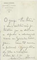 Apontamento de António José de Almeida