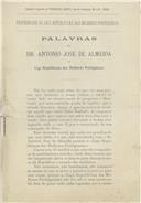 Palavras do Dr. António José de Almeida na Liga Republicana das Mulheres Portuguesas