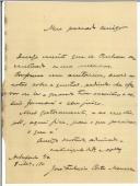 Carta de José Frederico Costa Menezes para António José de Almeida
