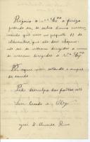Carta de José de Almeida Rino para António José de Almeida.