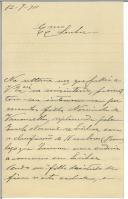 Carta de Camila de Campos Brito Frias e Vasconcelos para António José de Almeida