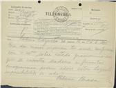 Telegrama do visconde da Ribeira Brava para António José de Almeida.