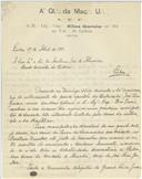 Carta de Coelho Mourão (?) para António José de Almeida.