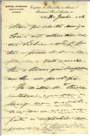 Carta de Manuel de Arriaga para António José de Almeida.