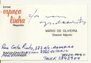 Carta do jornal "Espaço Linha Magazine"