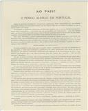Ao País! O perigo alemão em Portugal.