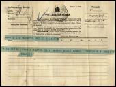 Telegrama de Madeira para António José de Almeida.
