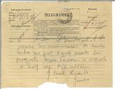 Telegrama de Ricardo Pais Gomes para António José de Almeida.