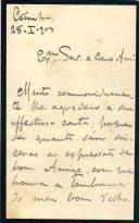Carta de A. Augusto Gonçalves para [António José de Almeida].