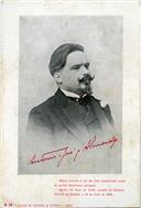 Bilhete-postal contendo retrato de António José de Almeida.