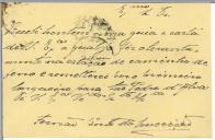 Bilhete-postal de Fernão Pinto da Conceição para António José de Almeida.