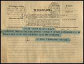Telegrama de Figueiredo Sobrinho para António José de Almeida.