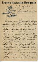 Carta de Marcelino Ribeiro de Mendonça para António José de Almeida.
