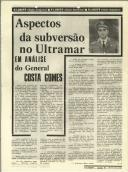 Aspectos da subversão no Ultramar em análise do general Costa Gomes