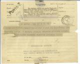 Telegrama de Manuel Araújo, António Azevedo Campos, Agostinho Machado e Alberto Peixoto Alves, para António José de Almeida