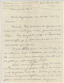 Rascunho de carta de António José de Almeida para Fernandes Costa.