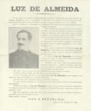 Panfleto intitulado "Luz de Almeida"