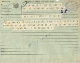 Telegrama da Loja Ordem e Progresso do Grande Oriente de S. Paulo para António José de Almeida.
