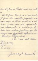 Carta de João Augusto Camacho.