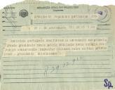 Telegrama do Presidente da Sociedade Portuguesa de Beneficência Araquara para António José de Almeida.