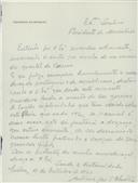 Carta do Presidente da República António José de Almeida para o Presidente do Ministério António Joaquim Granjo