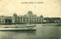 Bilhete postal com imagem do Atlantic Hotel  La Coruña